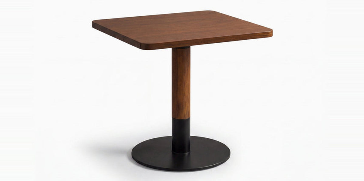 Alba 2–4 Seater Acacia Café Table with Fluted Wood Column