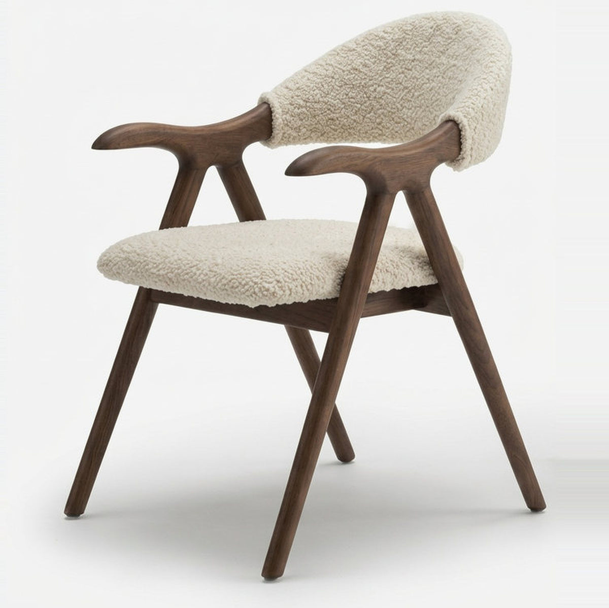 Alghero Fluted Leg Upholstered Solid Wood Dining Chair