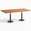 Amalfi 6 Seater Acacia Dining Table with Twin Turned Pedestals
