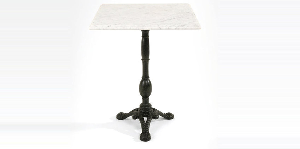 Asolo 2–4 Seater Acacia Café Table with Brass-Finish Tulip Base