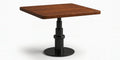 Bari 2–4 Seater Acacia Café Table with Stacked Metal Pedestal