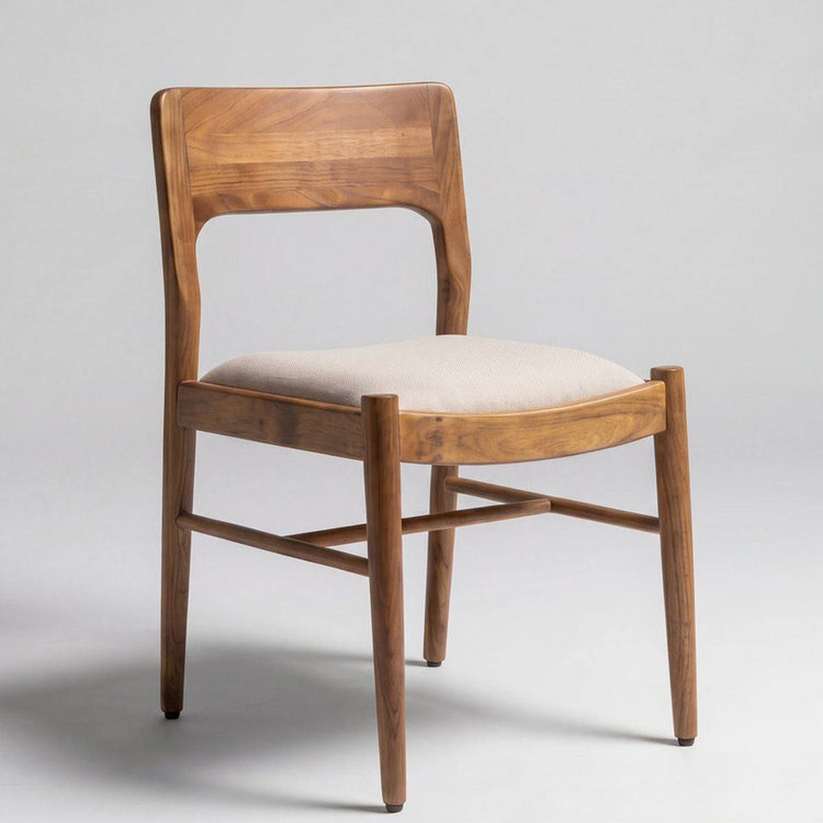 Bergamo Acacia Wood Upholstered Dining Chair