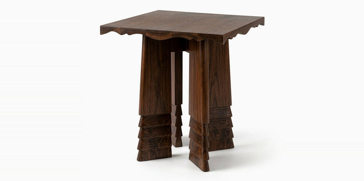 Bolzano 2–4 Seater Acacia Café Table with Stacked Lacquered Pedestal