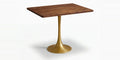 Burano 2 Seater White Marble Top Café Table with Cast Iron Pedestal Base