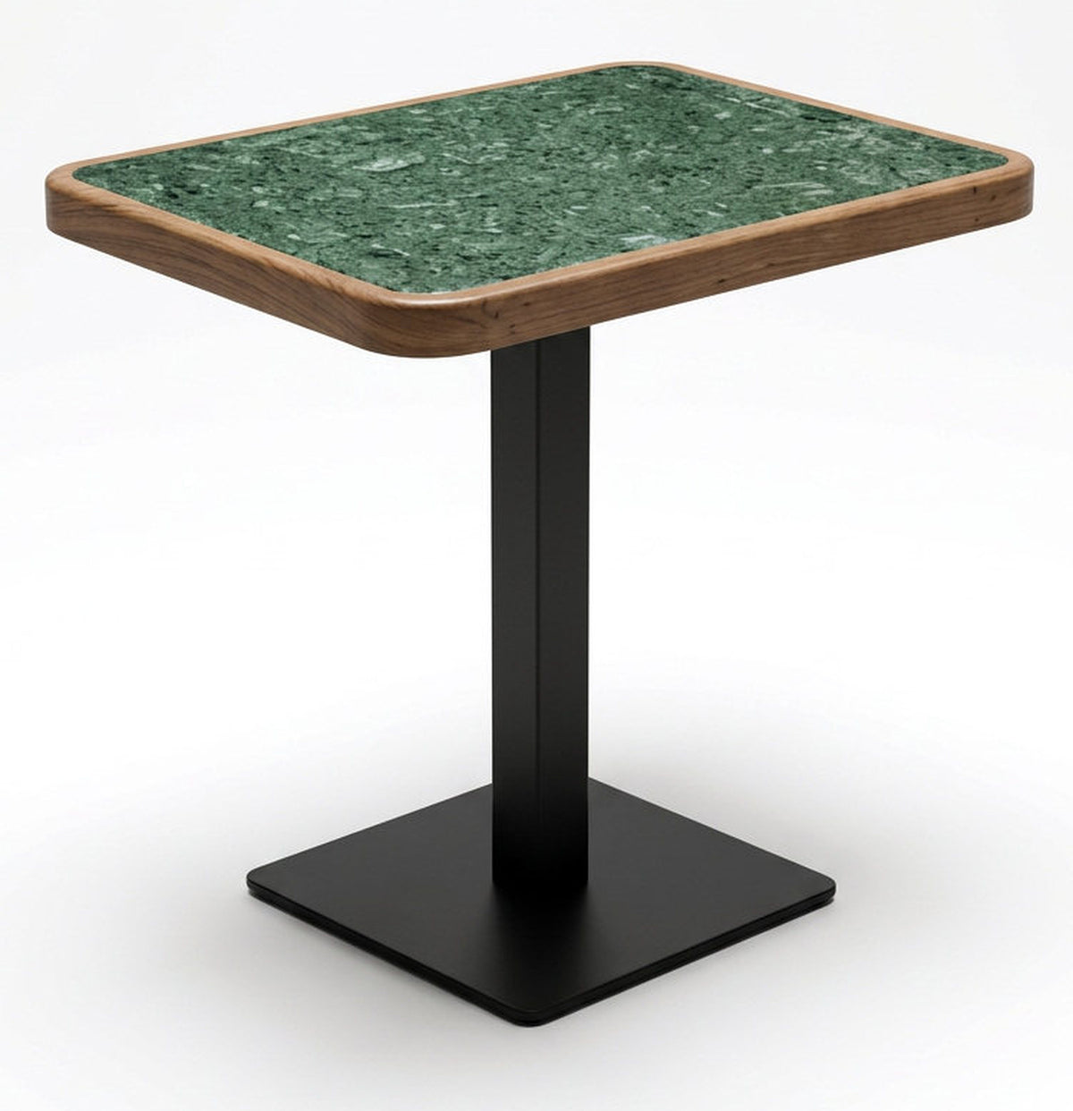 Cefalù 2 Seater Green Marble Top Café Table with Metal Column