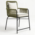Corfu Aluminium Rope Back Outdoor Chair with Seat Cushion