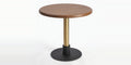 Cortina 2–4 Seater Carved-Edge Acacia Café Table with Stepped Wood Legs