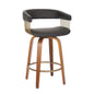 Eagle Spindle-Back Swivel Bar Stool in Black with Walnut Wood – Divine Chairs HIGHCOUNTER Collection