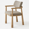 Enna Natural Solid Wood Upholstered Dining Chair