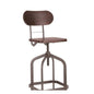 Florida Industrial Adjustable Swivel Stool in Rustic Brown / Iron – Divine Chairs HIGHCOUNTER Collection