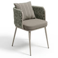 Hydra Hand-Woven Rope Shell Aluminium Outdoor Chair with Cushions