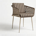 Ibiza Aluminium Rope Weave Outdoor Chair with Seat & Back Cushions