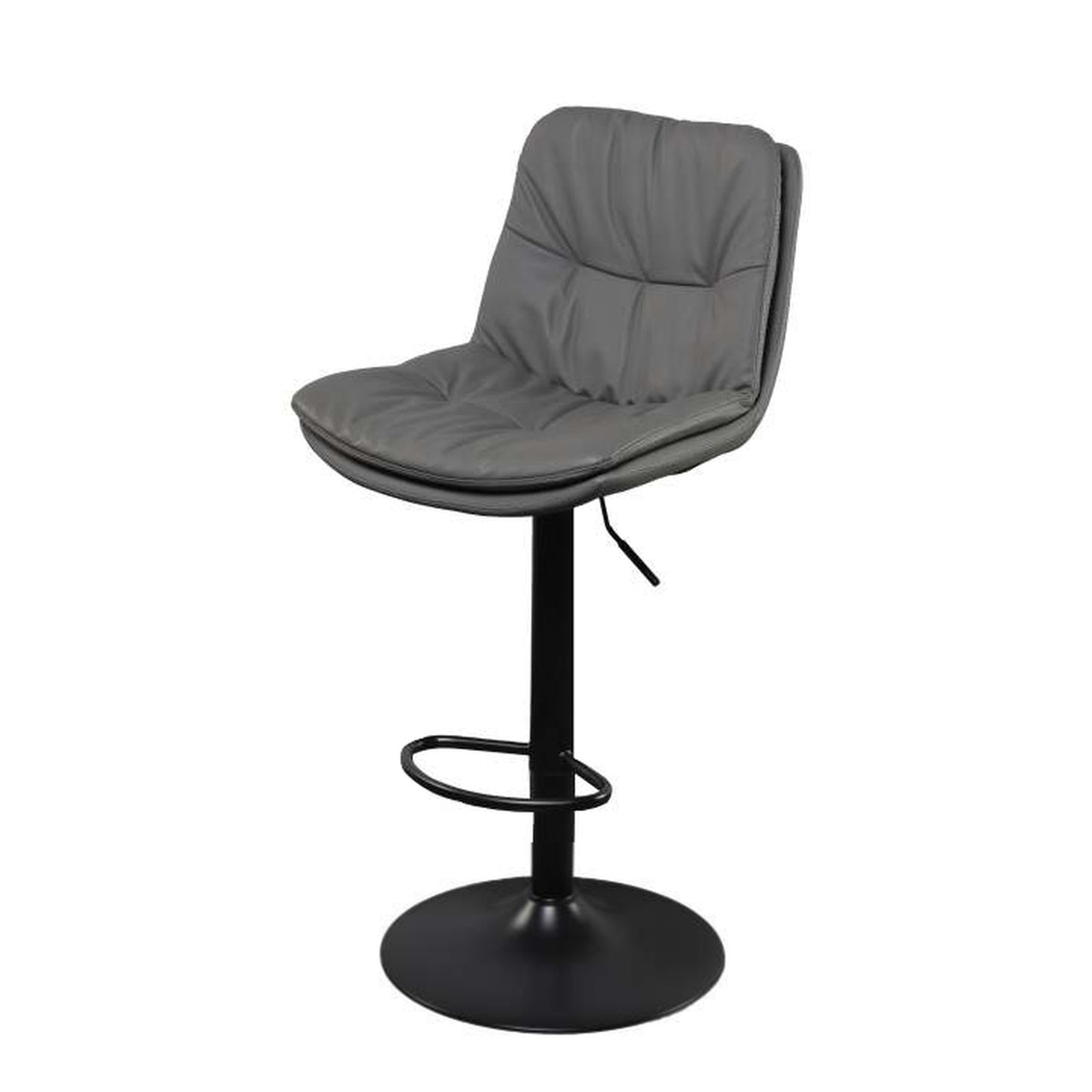 Joss Channel-Quilted Adjustable Stool in Charcoal Grey – Divine Chairs HIGHCOUNTER Collection