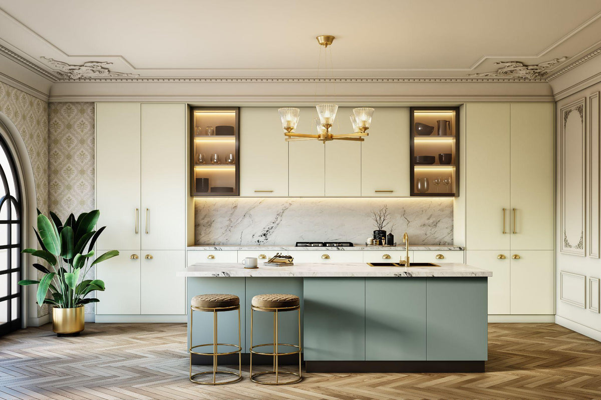Casantro laminate finish luxury kitchen with contemporary cabinetry