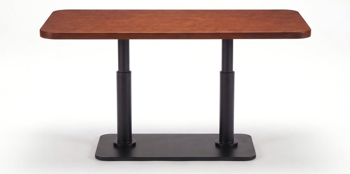 Levanto 6 Seater Acacia Dining Table with Tapered Wood Pedestals