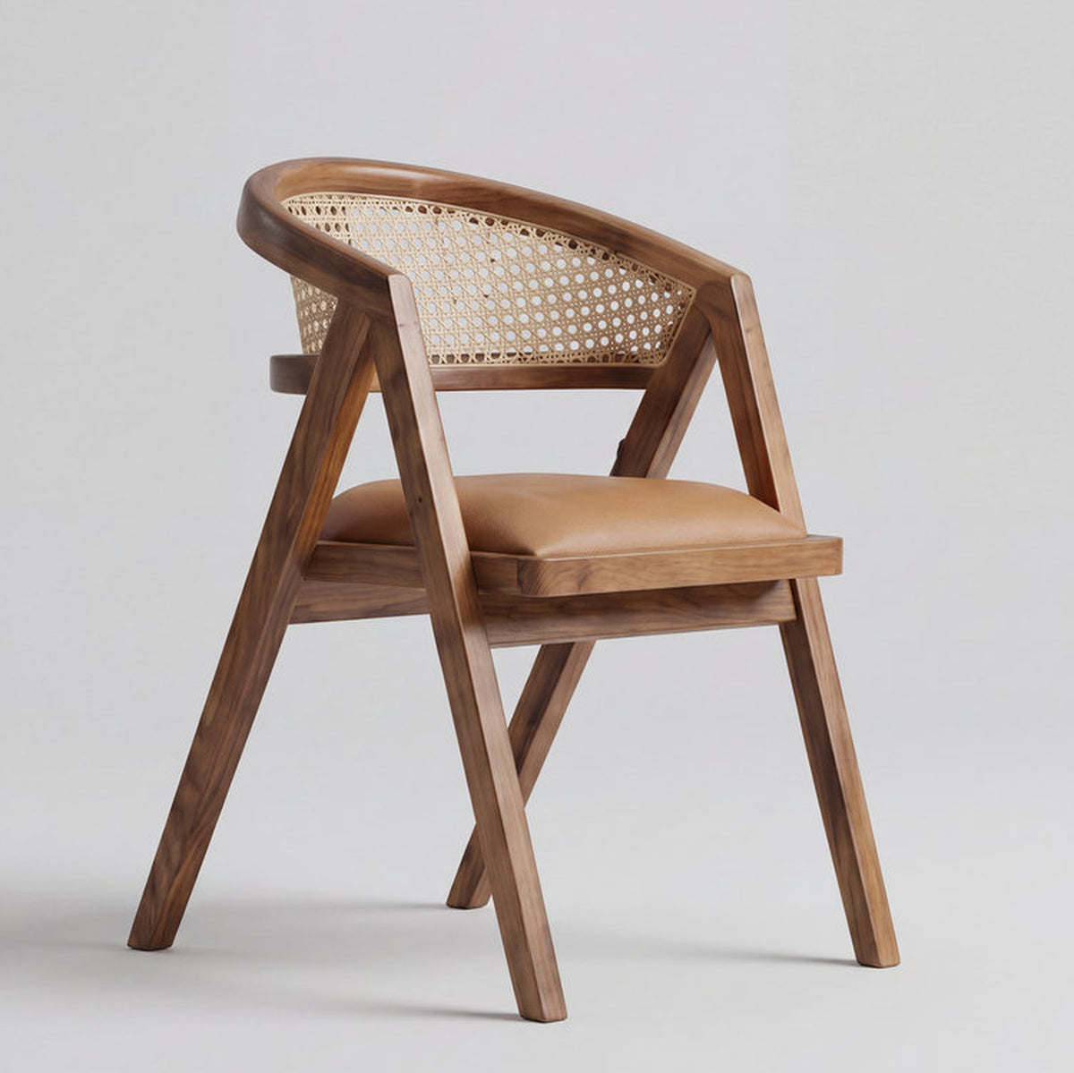 Luca Natural Cane Acacia Wood Dining Chair