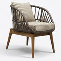 Malta Solid Teak and PE Rattan Outdoor Chair with Cushion