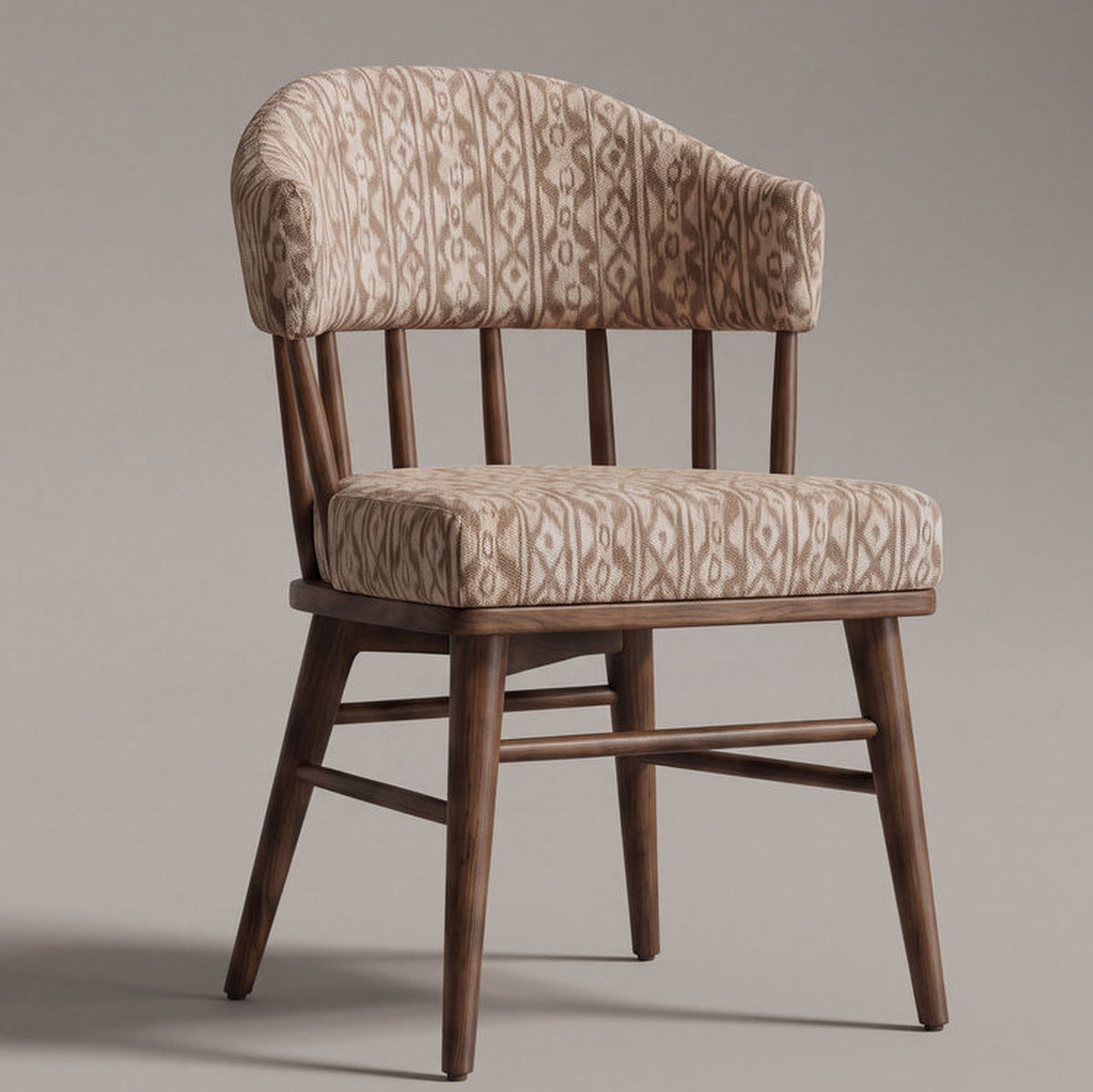 Mantova Acacia Wood Upholstered Dining Chair