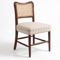 Maratea Cane Back Acacia Wood Dining Chair with Upholstered Seat