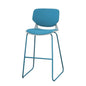 Melody HC Upholstered Sled-Base Bar Stool in Petrol Blue – Divine Chairs HIGHCOUNTER Collection