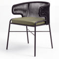 Menorca Aluminium Rope Weave Back Outdoor Chair with Cushion