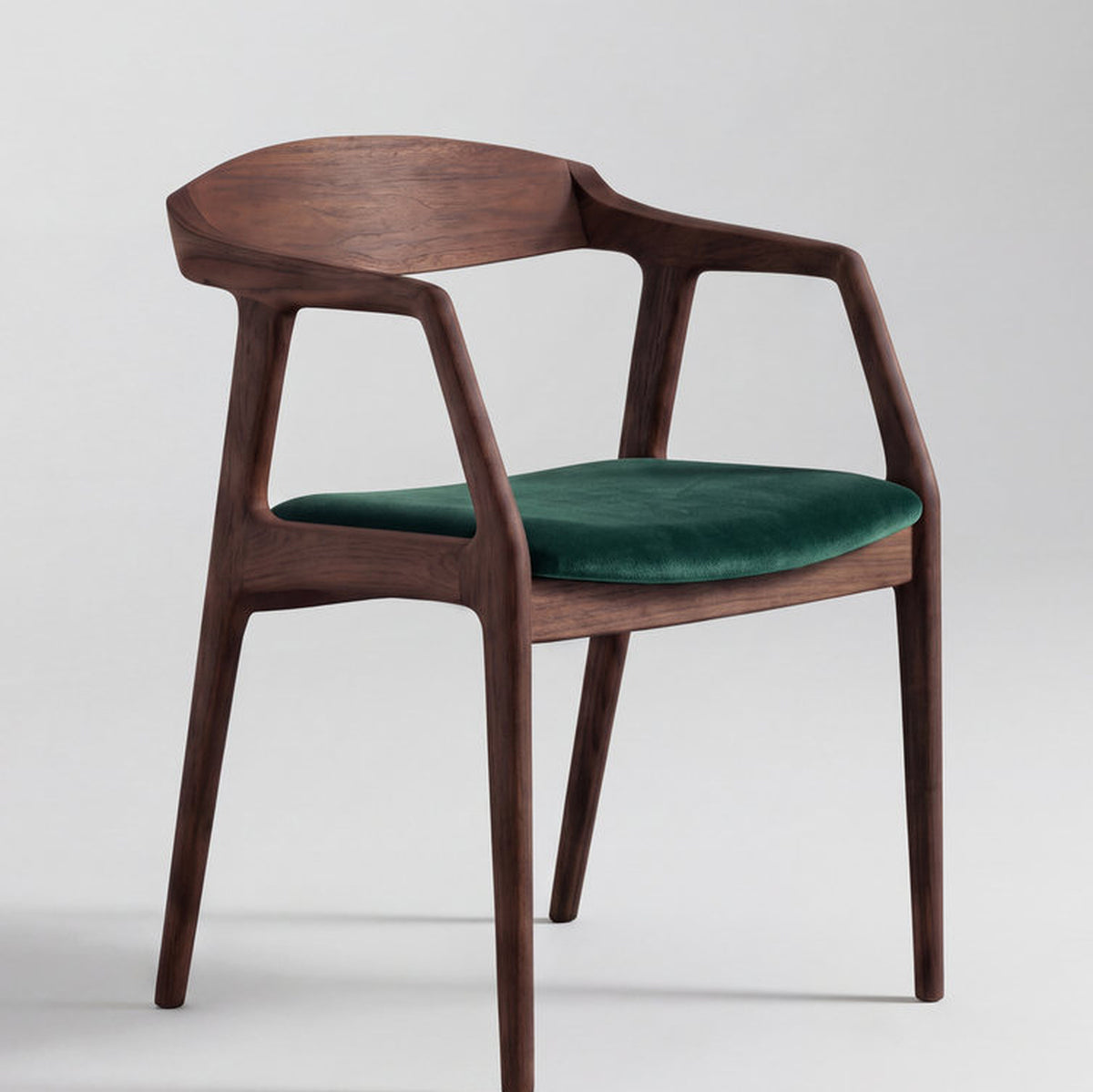 Modena Acacia Wood Upholstered Dining Chair