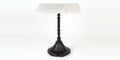 Murano 2 Seater White Marble Top Café Table with Cast Iron Tripod Base