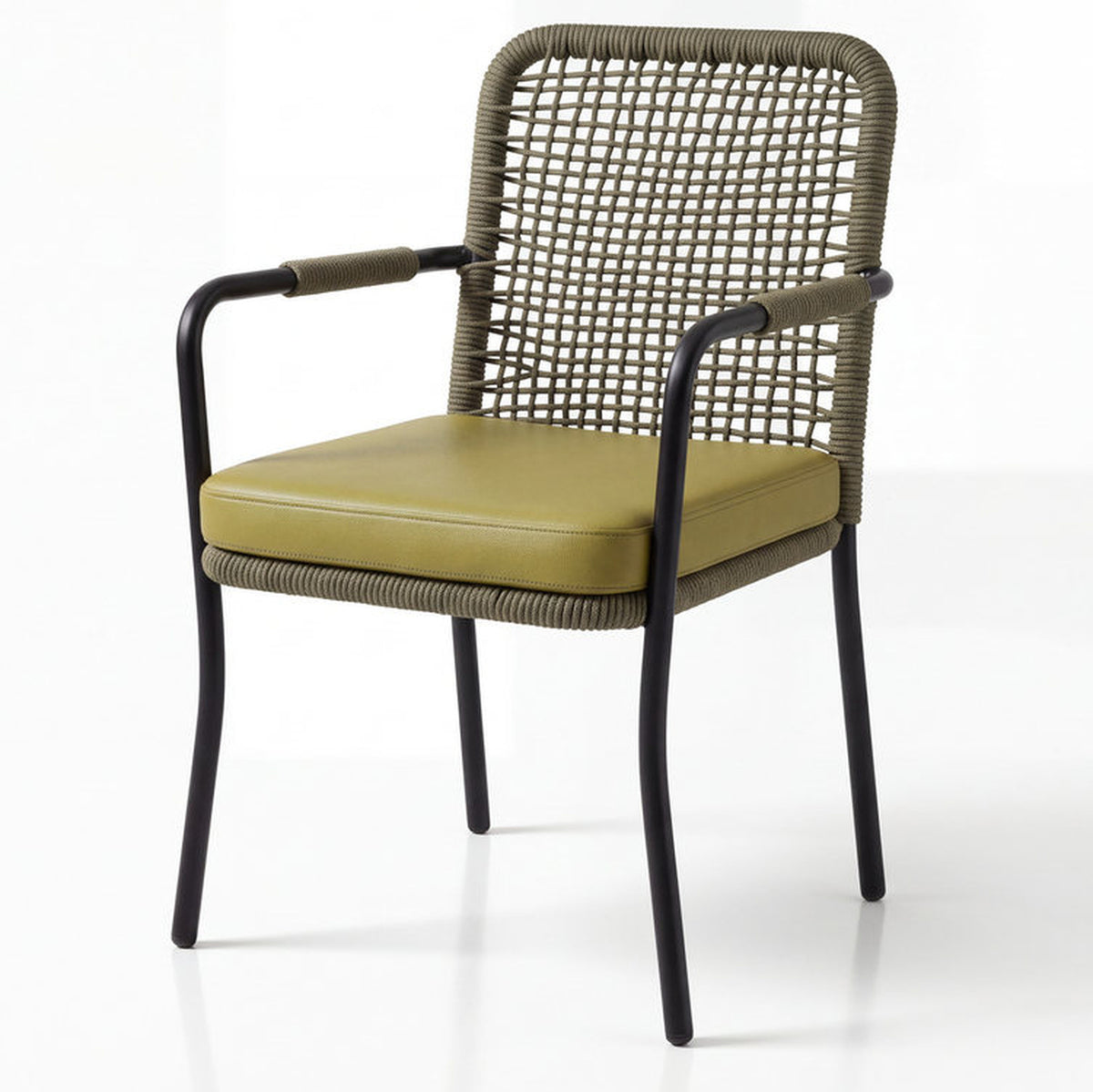 Mykonos Aluminium Rope Weave Outdoor Chair with Quick-Dry Cushion