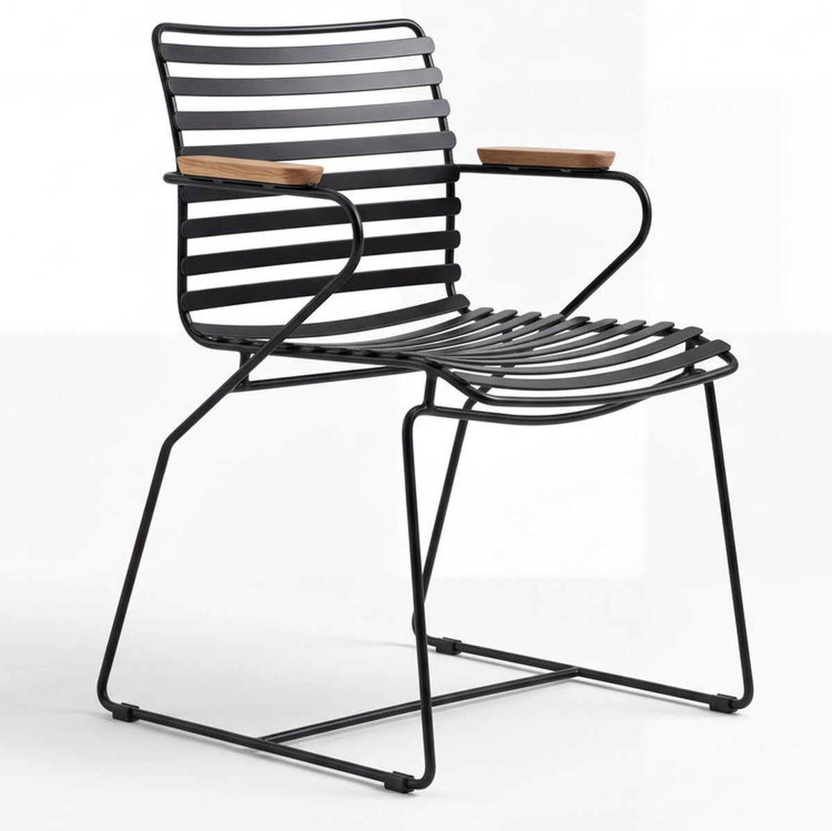 Nerja Wire Shell Outdoor Chair with Solid Teak Legs
