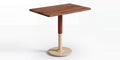 Ostuni 2–4 Seater Acacia Café Table with Black & Brass Column