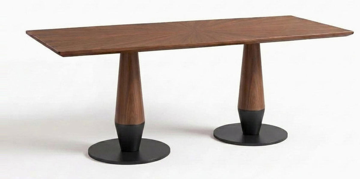 Padova 4 Seater Acacia Dining Table with T-Frame Metal Base