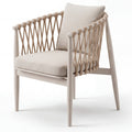 Paros Aluminium Rope Lattice Back Outdoor Chair with Cushion