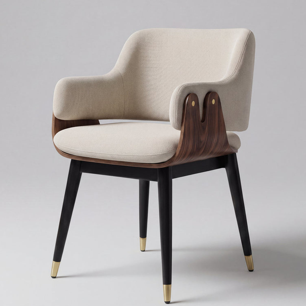 Perugia Acacia Wood Upholstered Dining Chair