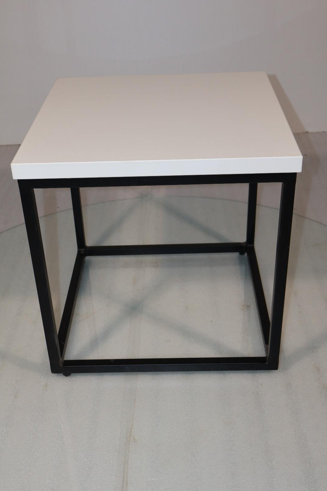 Rectangular White-Top Table with Black Frame in White Top with Black Frame – ZLOFY Furniture