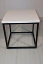 Rectangular White-Top Table with Black Frame in White Top with Black Frame – ZLOFY Furniture
