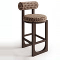 Retina Perforated Back Metal Bar Chair with Cushioned Seat