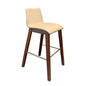 Rhodes Leatherette Counter Stool with Wood Legs in Cream Beige – Divine Chairs HIGHCOUNTER Collection