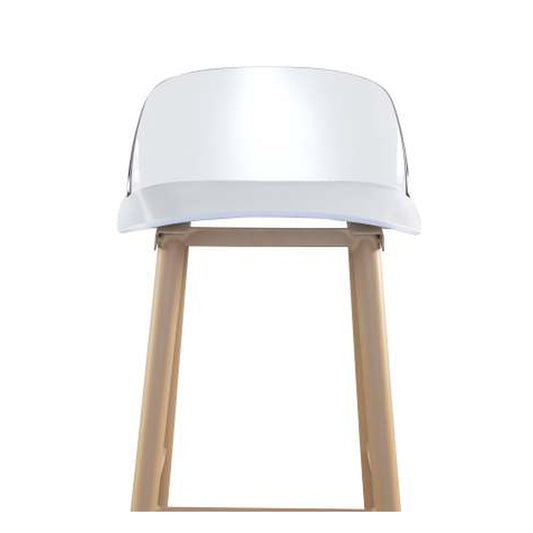 Rimini Acrylic Shell Bar Stool in Glossy White – Divine Chairs HIGHCOUNTER Collection