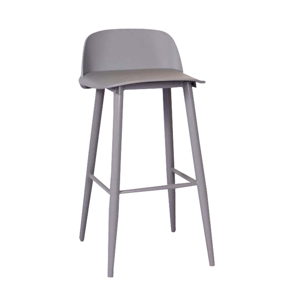 Rimini PP Molded Shell Bar Stool in Grey – Divine Chairs HIGHCOUNTER Collection