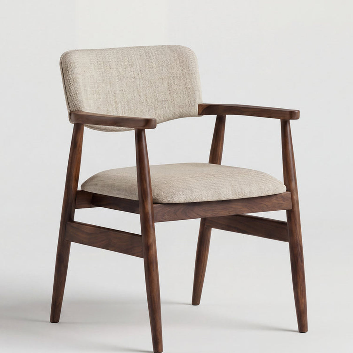 Rivoli Acacia Wood Upholstered Dining Chair