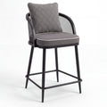 Rotolo Solid Acacia Wood Bar Chair with Bolster Back