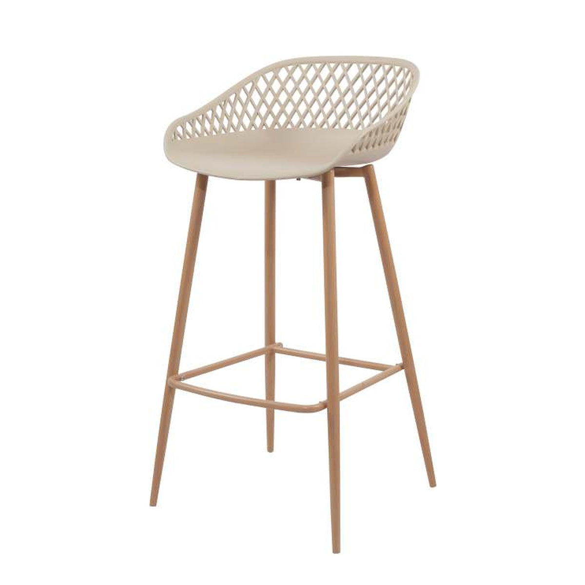 Santorini Woven Lattice Bar Stool in Natural Beige – Divine Chairs HIGHCOUNTER Collection