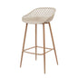 Santorini Woven Lattice Bar Stool in Natural Beige – Divine Chairs HIGHCOUNTER Collection