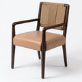 Scilla Leather Seat & Back Acacia Wood Dining Chair