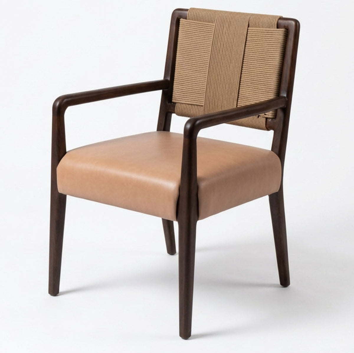 Scilla Leather Seat & Back Acacia Wood Dining Chair