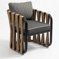 Skiathos Hand-Woven Strap Aluminium Outdoor Chair with Cushions