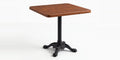 Stresa 2 Seater Acacia Café Table with Brass-Finish Column