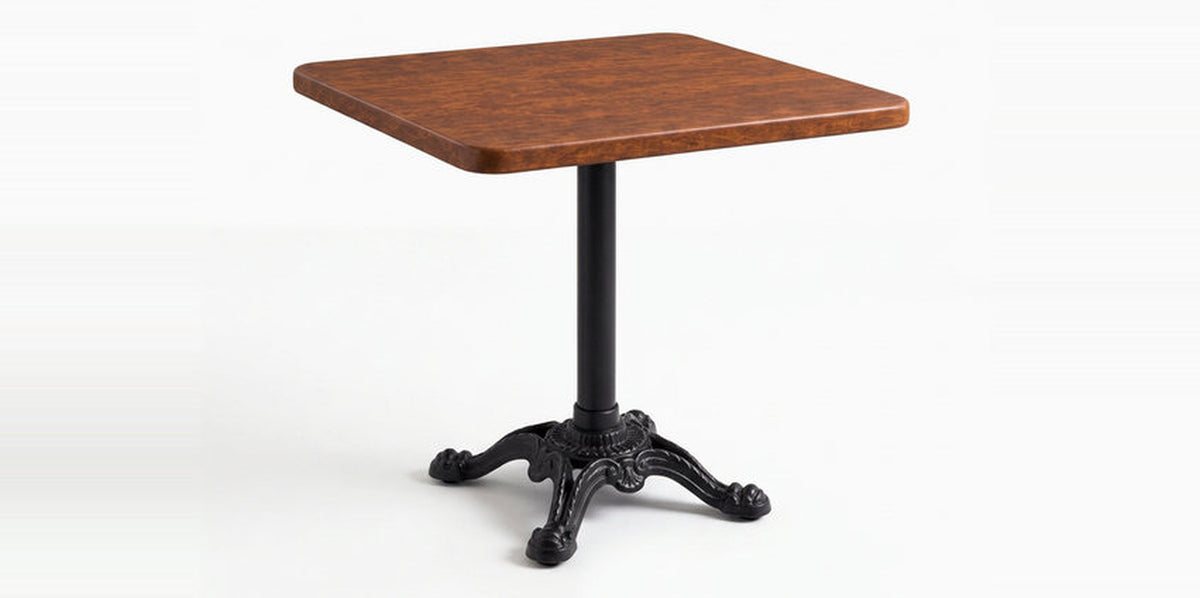 Stresa 2 Seater Acacia Café Table with Brass-Finish Column
