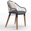 Syros Woven Rope Aluminium Outdoor Chair with Woven Seat