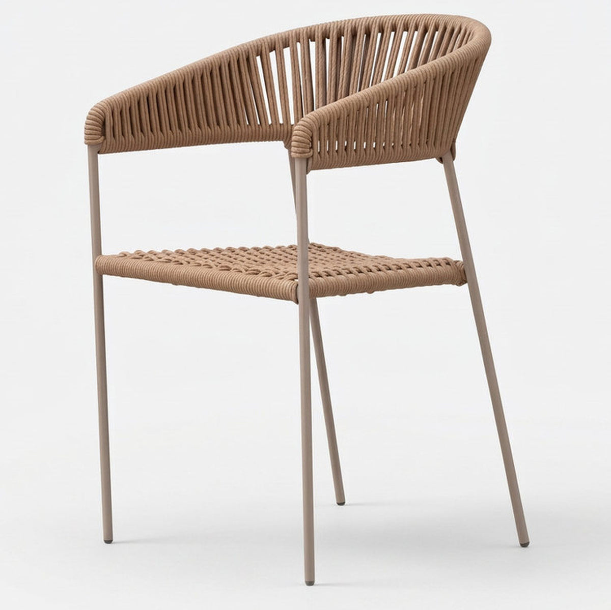 Tinos Perforated Back Aluminium Outdoor Chair with Cushion